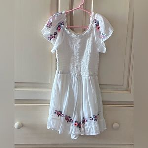 Justice Girls Size 8 White/Floral Romper
